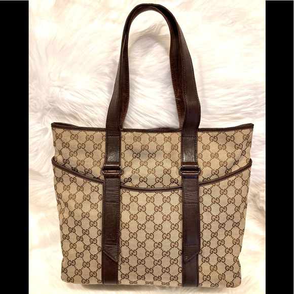 Authentic Gucci GG Monogram Logo Shoulder Bag Tote #6.8v. Good condition - Picture 2 of 15